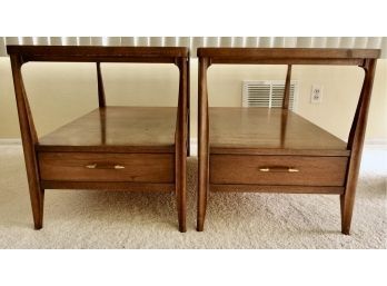 Pair Of Mid Century Broyhill Saga Sides Tables
