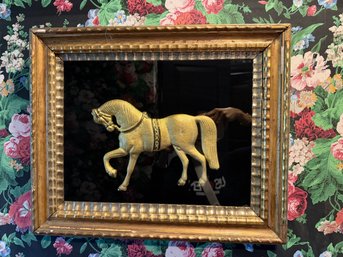 Framed Gilded Horse (1 Of 2)