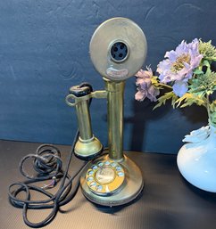 VINTAGE Strowger P-A-X BRASS CANDLESTICK ROTARY DIAL TELEPHONE - WESTERN ELECTRIC PAT. 1913-WE CAN SHIP!