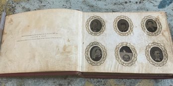 CIVIL WAR 1867 TIN TYPE RED PHOTO ALBUM BY KEMICK & RICE OF MASSACHUSETS -WE CAN SHIP!