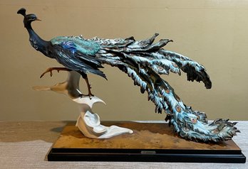 GUISEPPE ARMANI 1988 Florence PEACOCK Figurine Limited Edition Made In Italy 1085/5000  WE CAN SHIP!