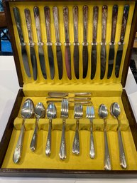 Holmes And Tuttle  Meadow Flower  Silverplate Flatware With Box