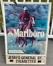 Vintage Marlboro Cigarette Advertising Sign