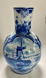 Beautiful N.V. Royal Delft Ware Pitcher/Jug With Windmill