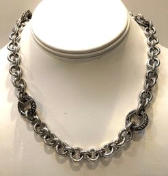 Beautiful Sterling  Silver  17.5 Inch Lois Hill Choker 110 Grams