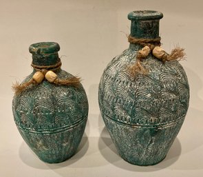 Two Vintage Mexican Pottery Vases