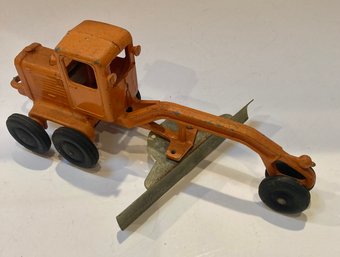 Vintage  Orange Slik Toy Road Maintainer/Grader