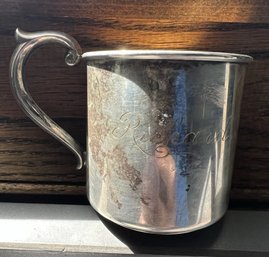 Sterling Silver Engraved Baby Cup