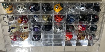 VINTAGE NFL MINI FOOTBALL HELMET DISPLAY LOT - 30 Helmets NFL Football Teams - Gumball Vending Lot