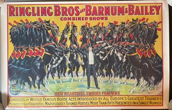 Ringling Bros. Combined Barnum Bailey Equine Poster P-26 126