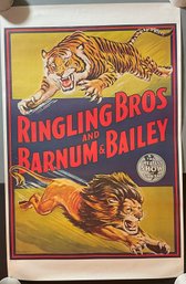 RINGLING BROS BARNUM BAILEY CIRCUS POSTER Lion &Tiger P-21