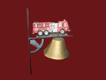 Cast Iron - Hand Pained Fire Engine Bell