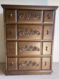 Vintage 1970s Mediterranean / Spanish Revival Style Chest Of Drawers