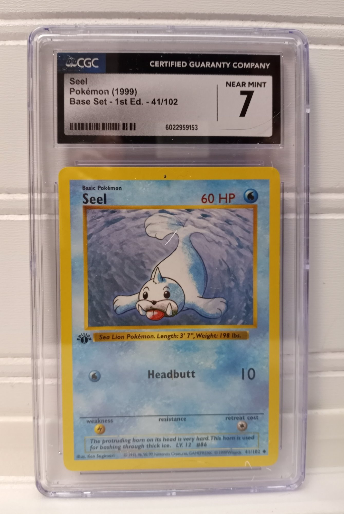 1999 Pokmon Seel 1st Edition Base Set CGC 7 Near Mint Graded Card 41/102  #7223 | Auctionninja.com
