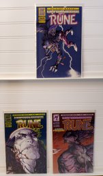 Rune #1 - 3 (1994) Windsor-Smith, Ulm, Floyd, Malibu Comics Ultraverse Vintage Comic Lot