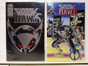 ShadowHawk 1 - 2 Comic Lot Image 1992 Valentino First Appearance Spawn Preview