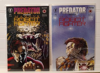 Predator Vs Magnus Robot Fighter 1 - 2 (1992 Valiant/Dark Horse) BWS Crossover Mini-Series