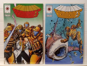 Armorines #1 - 2 (Valiant, 1994)  Military Sci-Fi By Abnett, Lapham & Bright