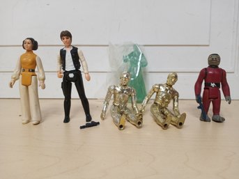 1977 - 1978 Star Wars Vintage Figures Lot GMFGI Leia, Han, C-3PO X2, Snaggletooth