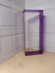 1 Purple Acrylic 3-Shelf Lockable Display Case 28.5' Tall X 12' Wide X 6' Deep (Unboxed)