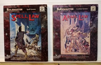 Rolemaster Arms Law & Spell Law 1994 - 1995 Iron Crown Fantasy RPG Rulebooks Lot