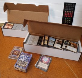 Two 12' Boxes Of Magic The Gathering Cards With Vintage Lands And Spells