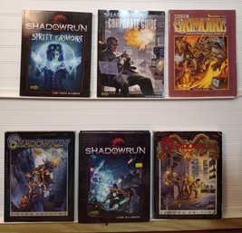 Lot Of 6 Shadowrun Sourcebooks Including Core Rulebooks And Grimoire Guides