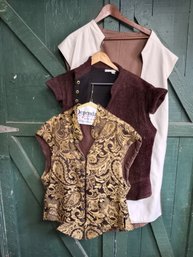 3 Renaissance Style Vests By Historical Design & Volant Design Inc., Size M (Male)