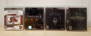 PS3 RPG Lot: Sealed Dragon Age Origins, Dragon Age II, Skyrim, Oblivion