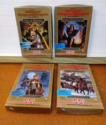 4 Vintage SSI AD&D PC Games: Pool Of Radiance, Silver Blades, Bonds, Savage Frontier
