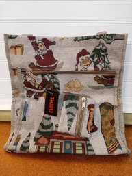 Santa Tapestry Travel Bag With Matching Change Purse, 11x12x4 Inches TH3013