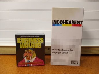 Business Walrus And Incohearent Adult Party Game Lot By Cards Against Humanity