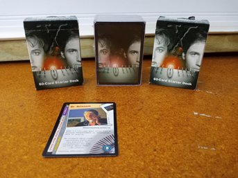 X-Files Collectible Card Game Lot With 60-Card Starter Decks And Extras