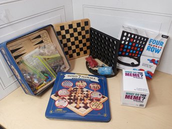 Family Board Games And Party Games Lot With Chess, Four In A Row, And More