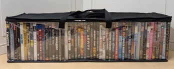 Zippered Case With Over 50 Suspense, Thriller, And Drama DVDs Including Classics