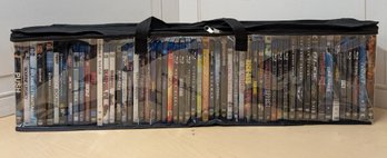 Action-Packed DVD & Blu-ray Lot In Case With Bourne Series, John Wick, DC & Marvel