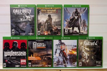 Xbox One Game Lot - 6 Preowned Titles Plus Fallout 4 Case Only, Action & War Games