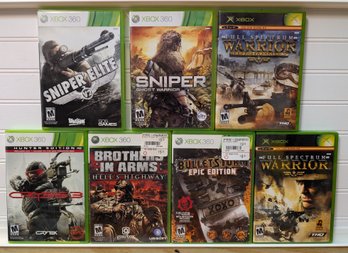 Xbox Shooter Game Lot - 7 Preowned Titles Including Sniper Elite, Crysis 3, Bulletstorm