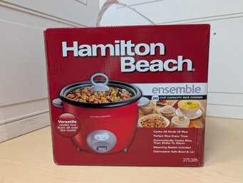 Hamilton Beach 20 Cup Rice Cooker Ensemble 37538N Red New In Box Never Opened