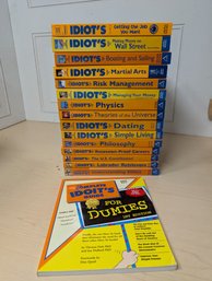 Lot Of 15 Idiots Guide Books Including Wall Street, Physics, Ethics And More
