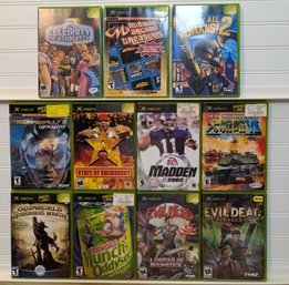 Lot Of 11 Original Xbox Games Including Evil Dead Regeneration Sealed