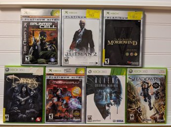 Xbox & Xbox 360 Game Lot: Morrowind, Hitman 2, MechAssault, Aliens & More
