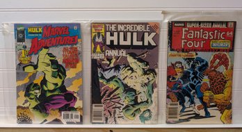 Hulk And Fantastic Four Annual Comic Lot 1988 - 1997 Marvel Animated, Inhumans