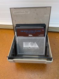 Commodore 64 Game Floppy Disk Lot With Case  Bards Tale, Zork, GI Joe, More