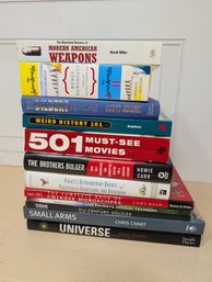 Lot Of 12 Mixed-Topic Books: Weapons, Humor, History, Movies, Crime, And More