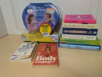 9-Item Mars & Venus Relationship Lot With Books, Game Set, And Psychology Titles