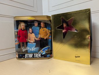 Barbie & Ken Star Trek Giftset And Gone With The Wind Collector Doll Boxed Pair