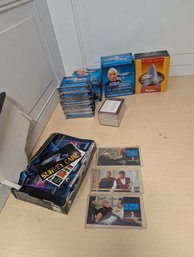 Large Star Trek TNG Trading Card Lot With Boxes, Wrappers & Loose Cards