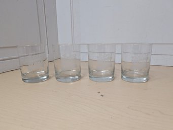 Set Of 4 Wild Wild West Casino Glasses From Ballys Park Place, Old West Theme