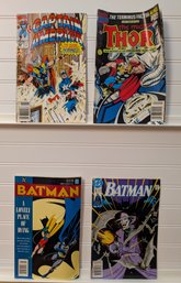 4 Comics: Captain America, Thor, Batman: A Lonely Place Of Dying SCGN, And Batman #451